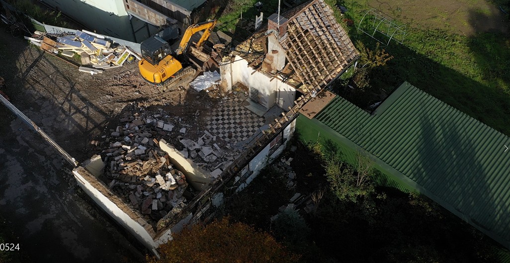 November 2025 – demolishing of the old bungalow continues