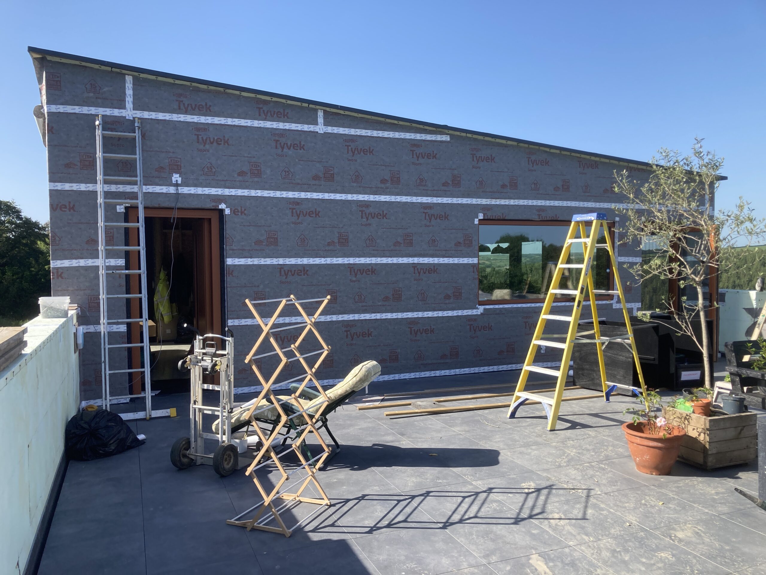 Q2 2026: Balcony and cladding (when it’s dry)
